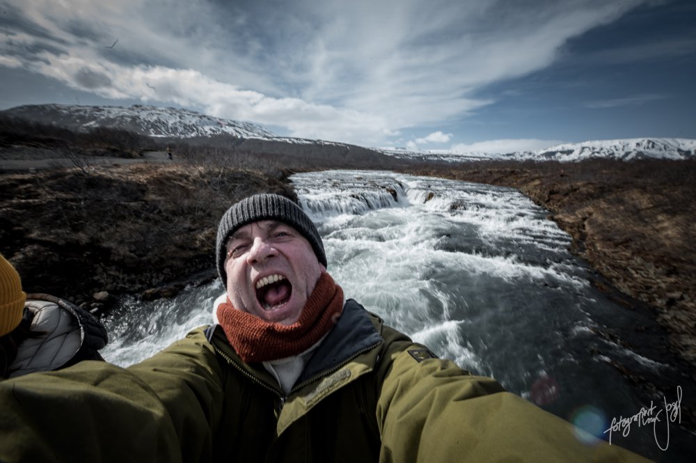 Selfie am Brúarfoss
