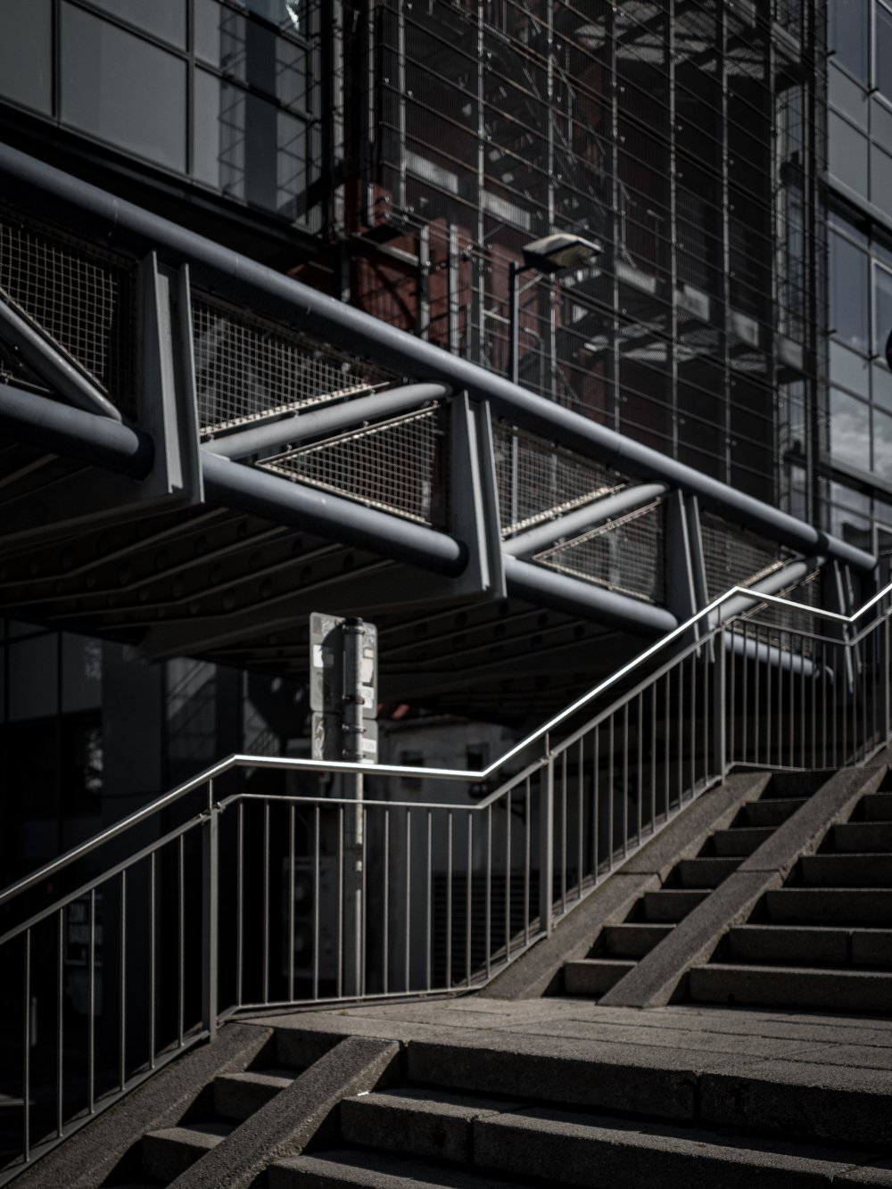 Treppen und Stahlträger