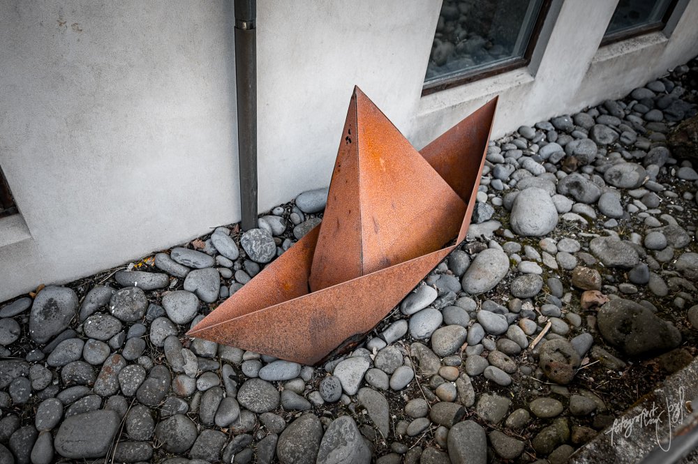 Boot aus Roststahl