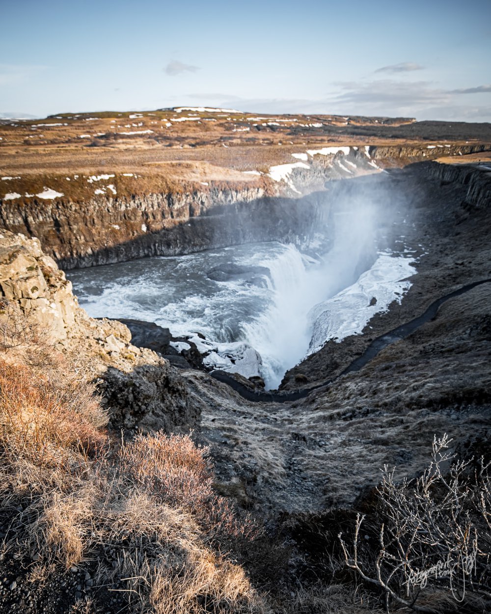 Gullfoss im Abendlicht