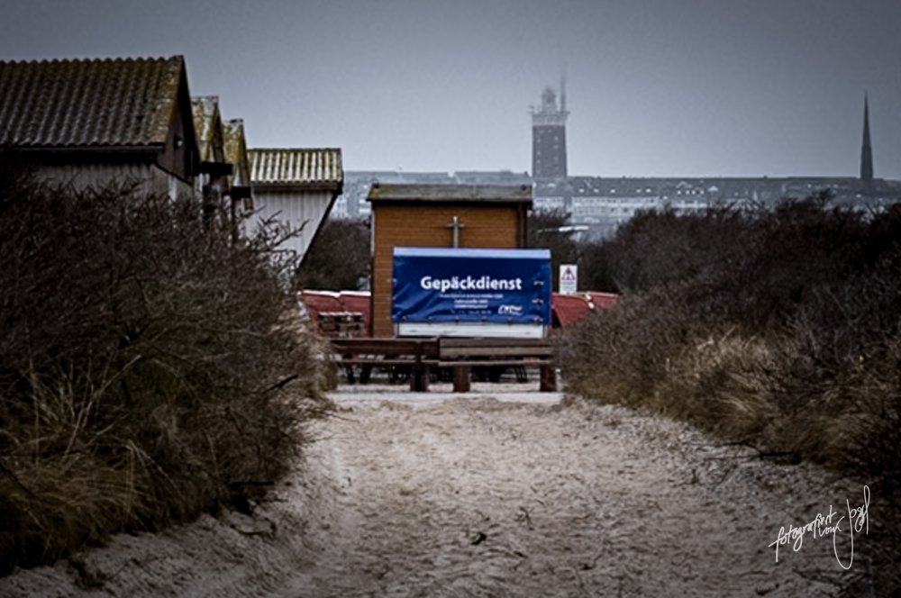 Weg zum Gepäckdienst