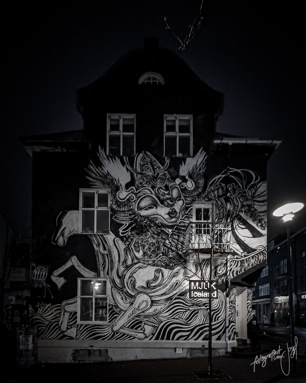 Fassadenbild in Reykjavík