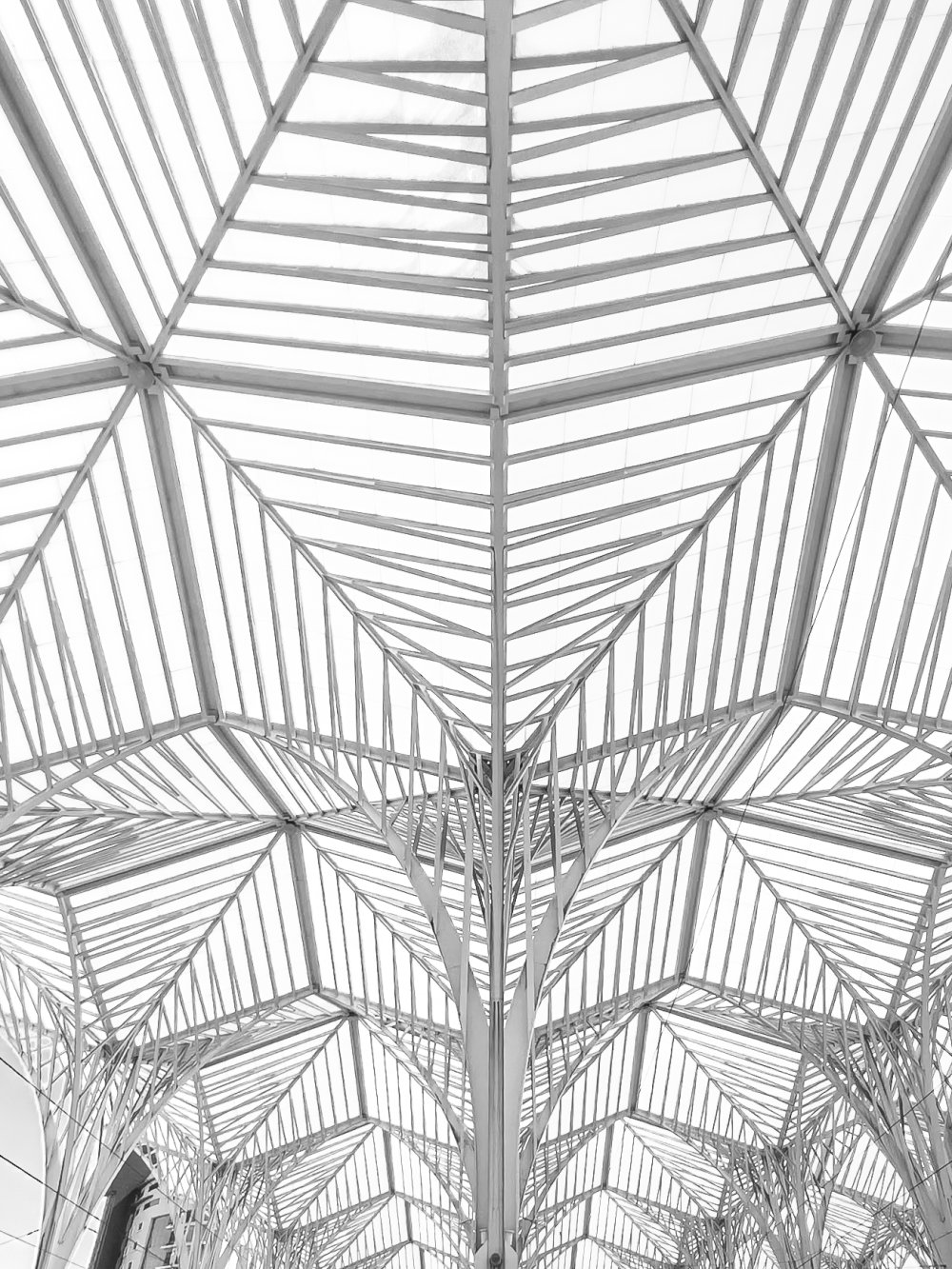 Stahlrippen im Bahnhof Oriente